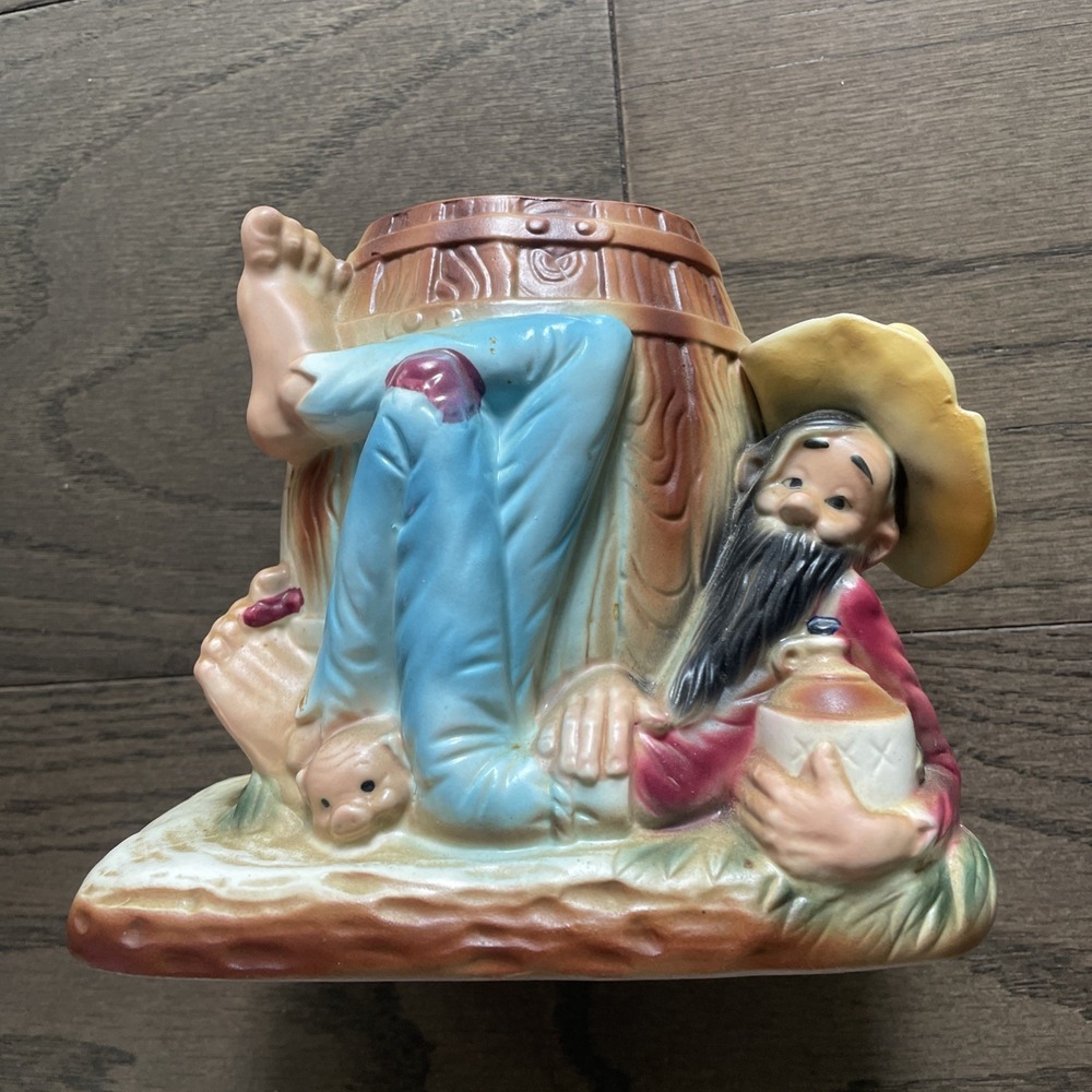 Vintage‎ Twin Winton Napkin Holder W Hillbilly Holding Jug 1969 Great Condition